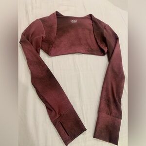 Bombshell Sportswear Burgundy Long Sleeve Shrug